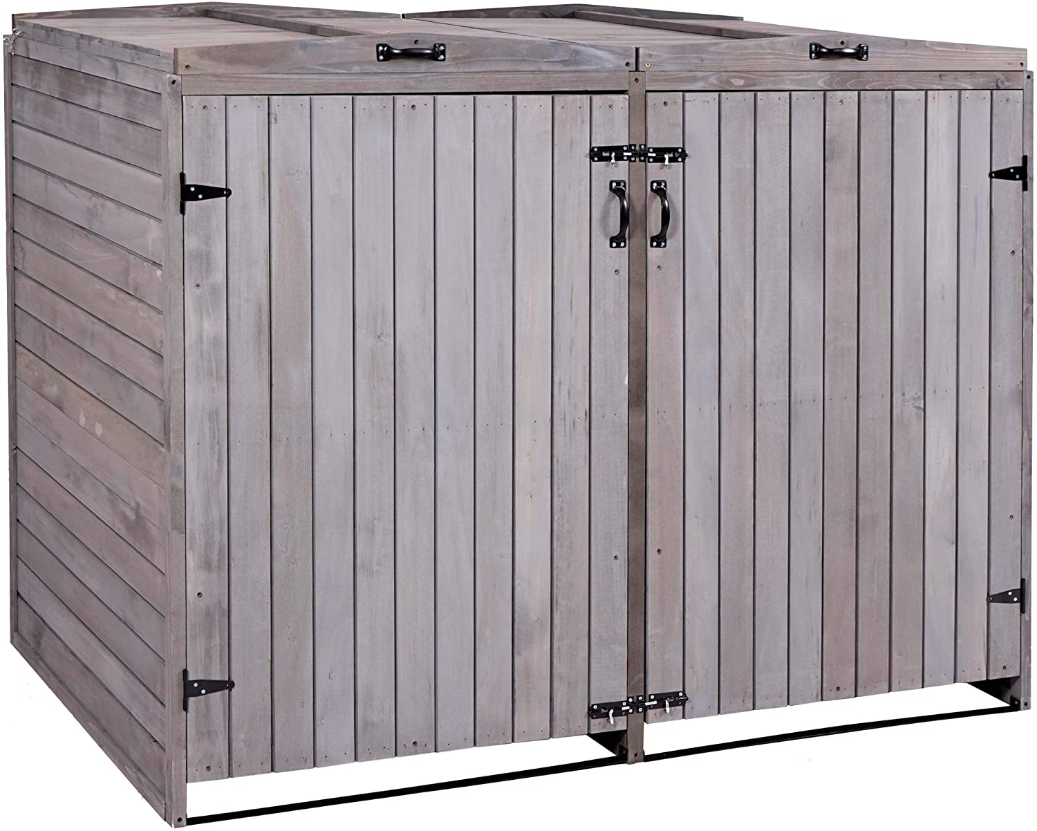 Contenitore Multiuso In Metallo Galvanizzato Rustico 34x25x14 Cm - 4 Scomparti In Legno - Portaoggetti Per Cucina E Bagno