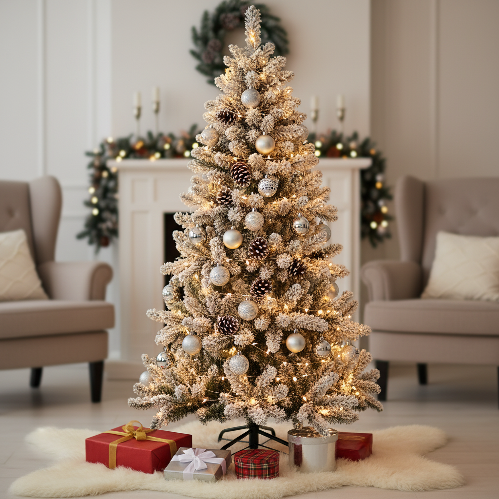 Árvore de Natal artificial com neve branco 240cm - 6