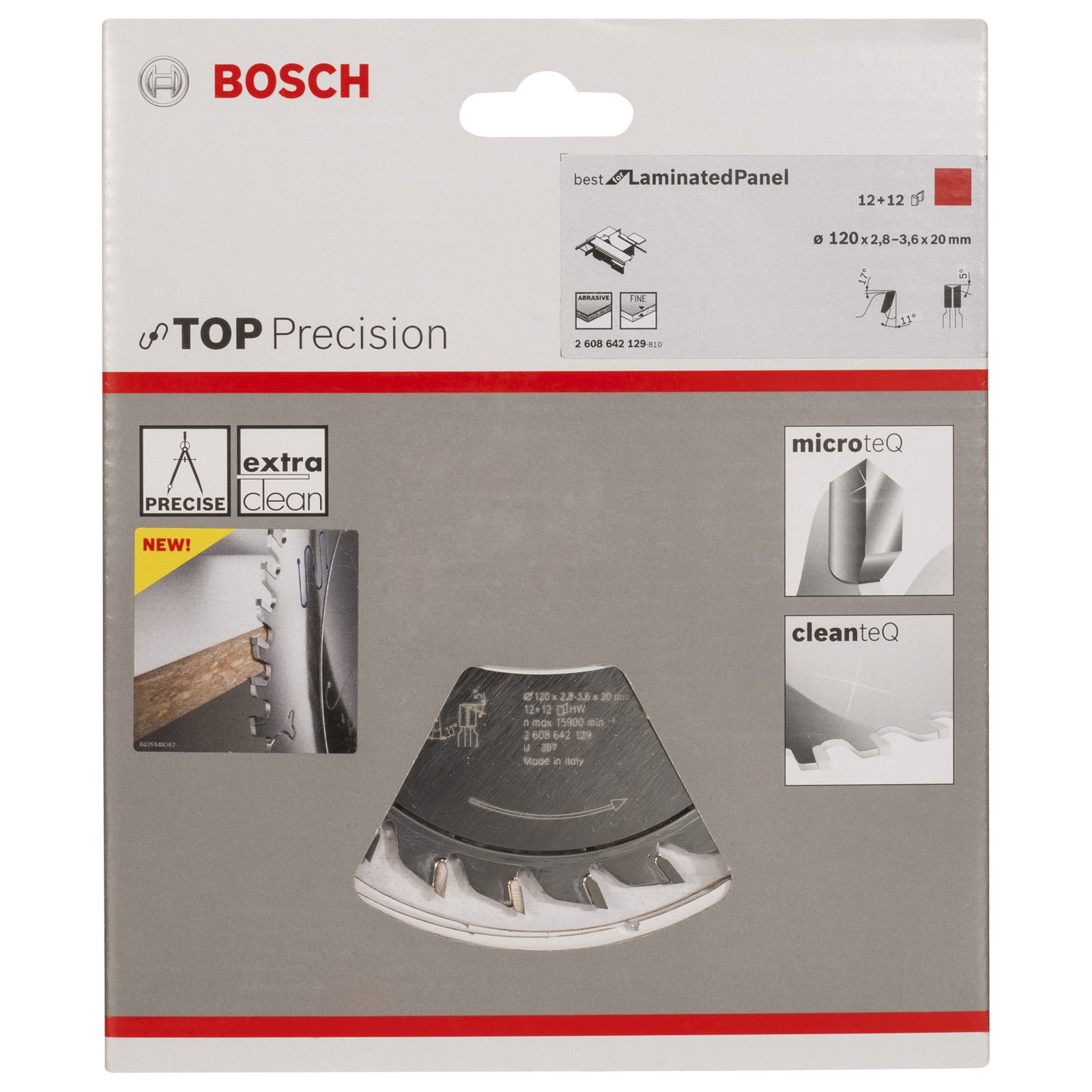 Bosch Tarcza do podcinania Top Precision Best for Laminated Panel, 120 x 20 x 2,8 - 3,6 mm -2608642129 - 5