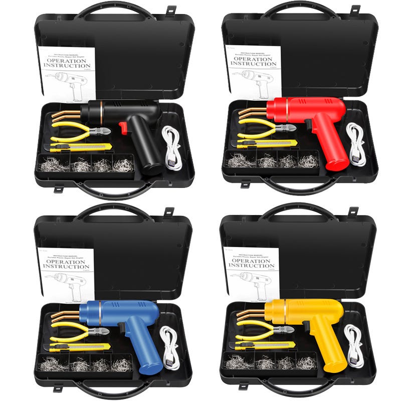 Saldatrice Plastica Senza Fili 200W - Kit Riparazione Per Paraurti E Kayak Saldatrice Plastica Senza Fili 200W - Kit Riparazione Per Paraurti E Kayak