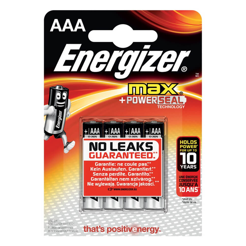 Energizer Max AAA Batterie à usage unique Alcaline - 4