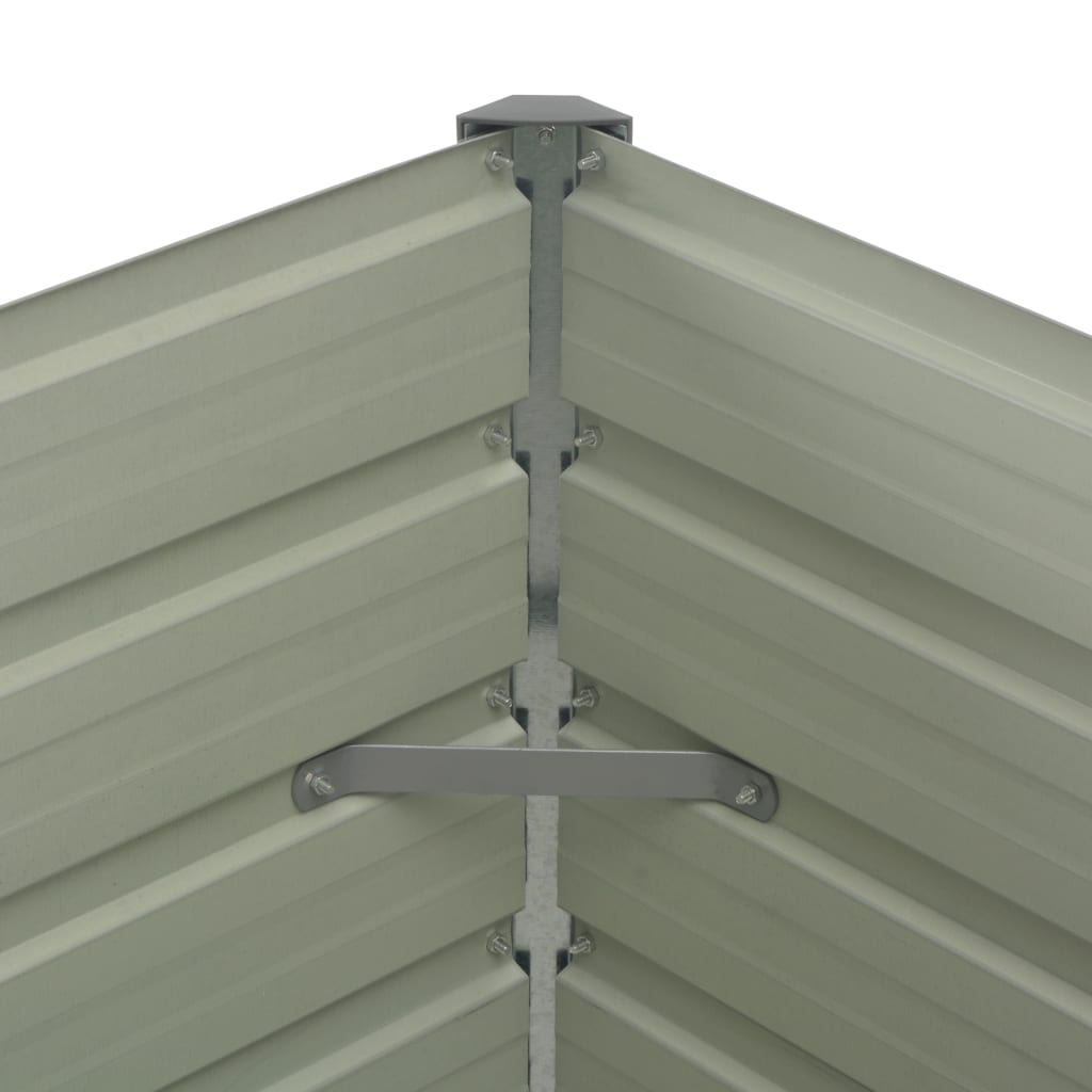 Jardinière surélevée Anthracite 100x100x77 cm Acier galvanisé - 4