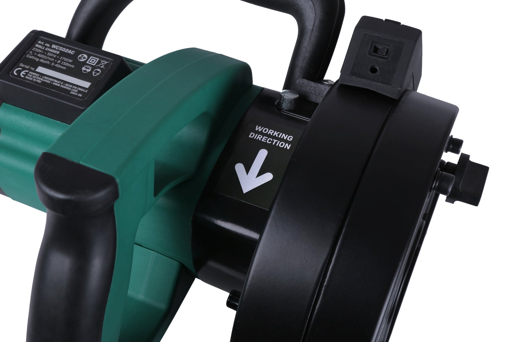 Rainureuse 1700W à laser VONROC - 150mm - 2 disques diamants et sac de rangement inclus - 5