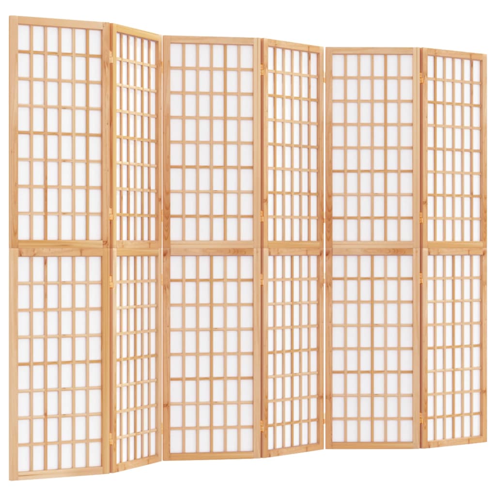 Biombo plegable con 6 paneles | biombo divisor | paravientos estilo japonés 240x170 cm cfw50642