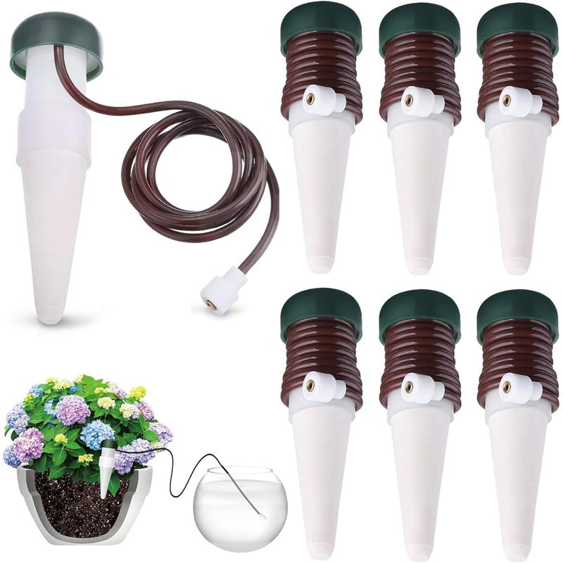 Dozownik wody do roślin doniczkowych, zestaw 6 sztuk, automatyczne nawadnianie roślin doniczkowych, automatyczne podlewanie