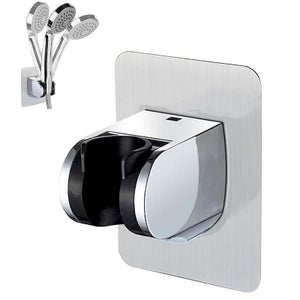 Support De Pommeau De Douche Sans Perçage - Ventouse Puissante - Angle Réglable 360° - Pour Carrelage, Verre, Métal - Noir - Installation En 10 Secondes