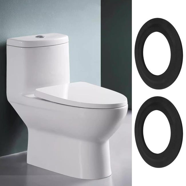 Lot de 2 joints de rechange en caoutchouc pour valve de chasse d'eau de toilette 71 mm x 100 mm, noir - 5