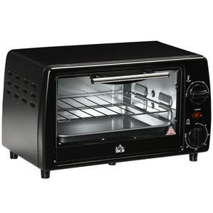Mini Four électrique 22 Litres - 1000W - Température 120-250°C - Minuterie 60 Min - Noir - Four à Pizza, Grill, Pâtisserie