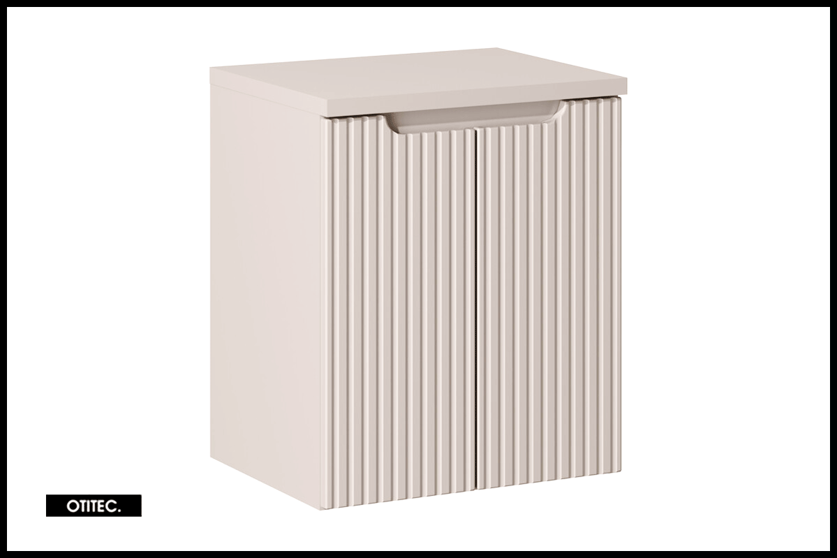 Mueble bajo lavabo de 50 cm - con plano - cachemira mate - 2 puertas - volta cashmere