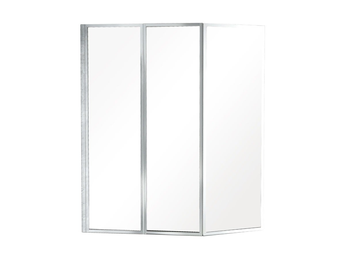 Baignoire asymétrique de 150 x 75 cm - Blanc - Droite - avec Pare Baignoire 3 Volets - INTEGRA - 6