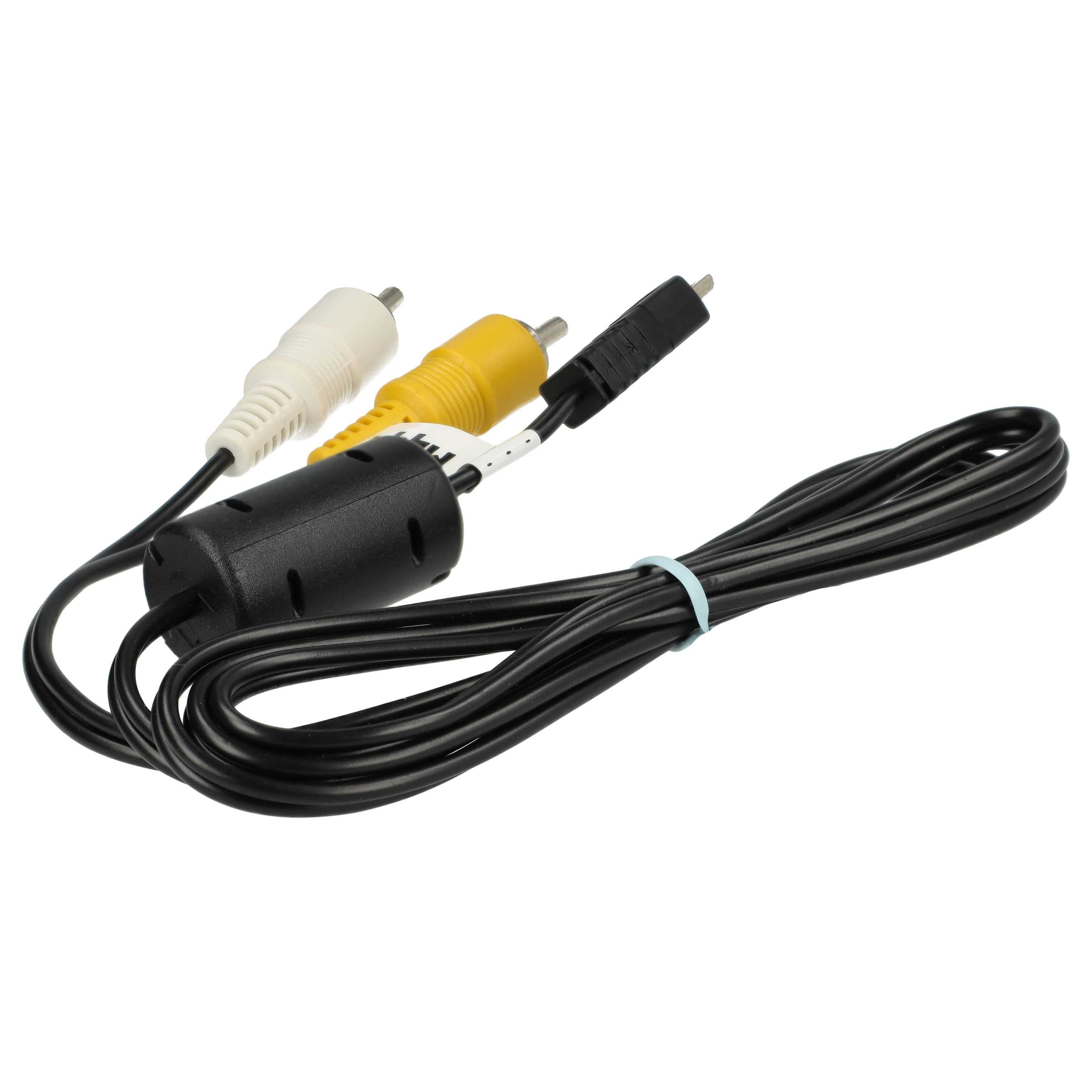 vhbw Adaptateur en composite audio-video compatible avec Nikon Coolpix S70, S6400, S80, S640, S630, S6300, S6500, S710 appareil photo - Câble AV - 2