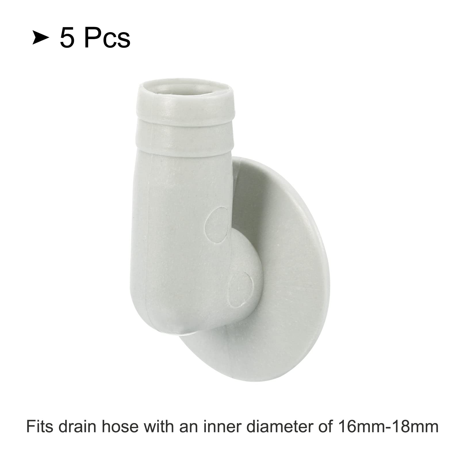 Climatisateur Vidange Tuyau Connecteur 17mm Tube Coude Raccord Remplacement Pièce Accessoires pour Mini-Split Fenêtre AC, Beige Paquet de 5 - 3