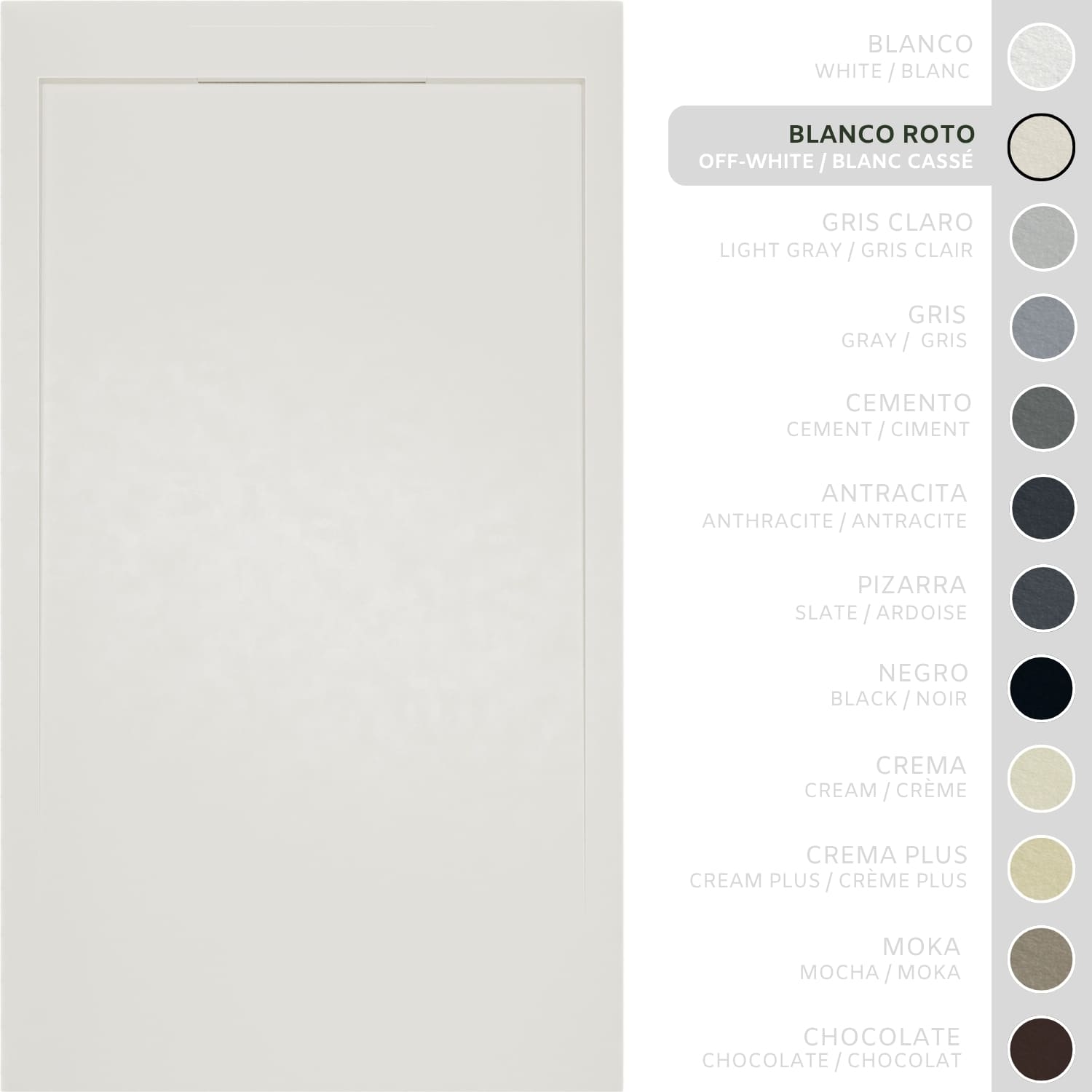 SOULHOME Brodzik prysznicowy– Żywica– Gel Coat– Gładka/Kamienna tekstura – Antypoślizgowy – złamana biel- 120x90- Niski 3cm– Elegancki SAME