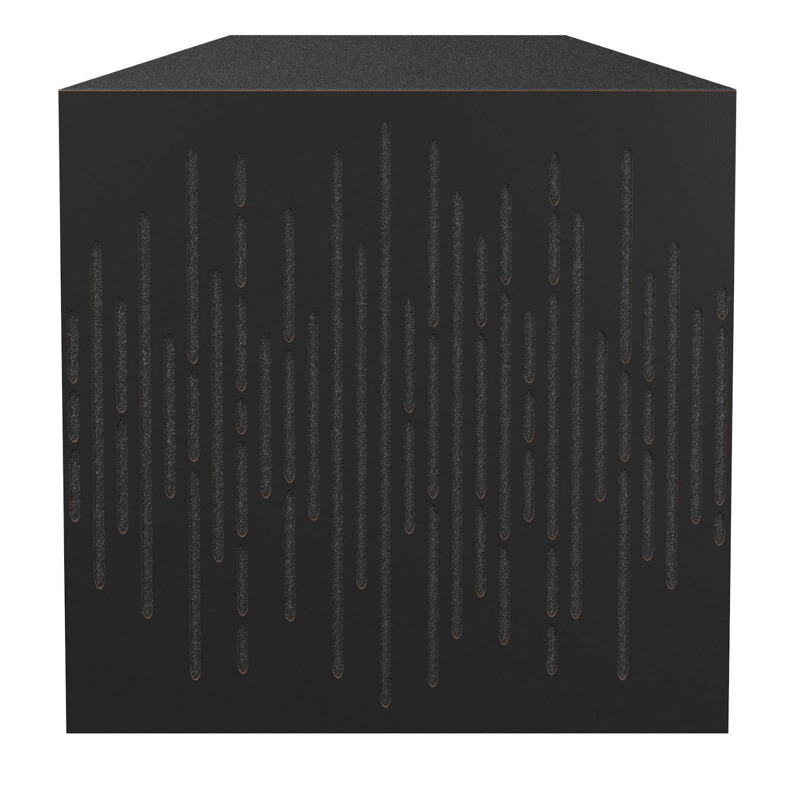 Lot de 2 Pièges à basses WAVE acoustiques insonorisants 50x50x15 cm -MDF perforé laminé et mousse acoustique -Noir - 2