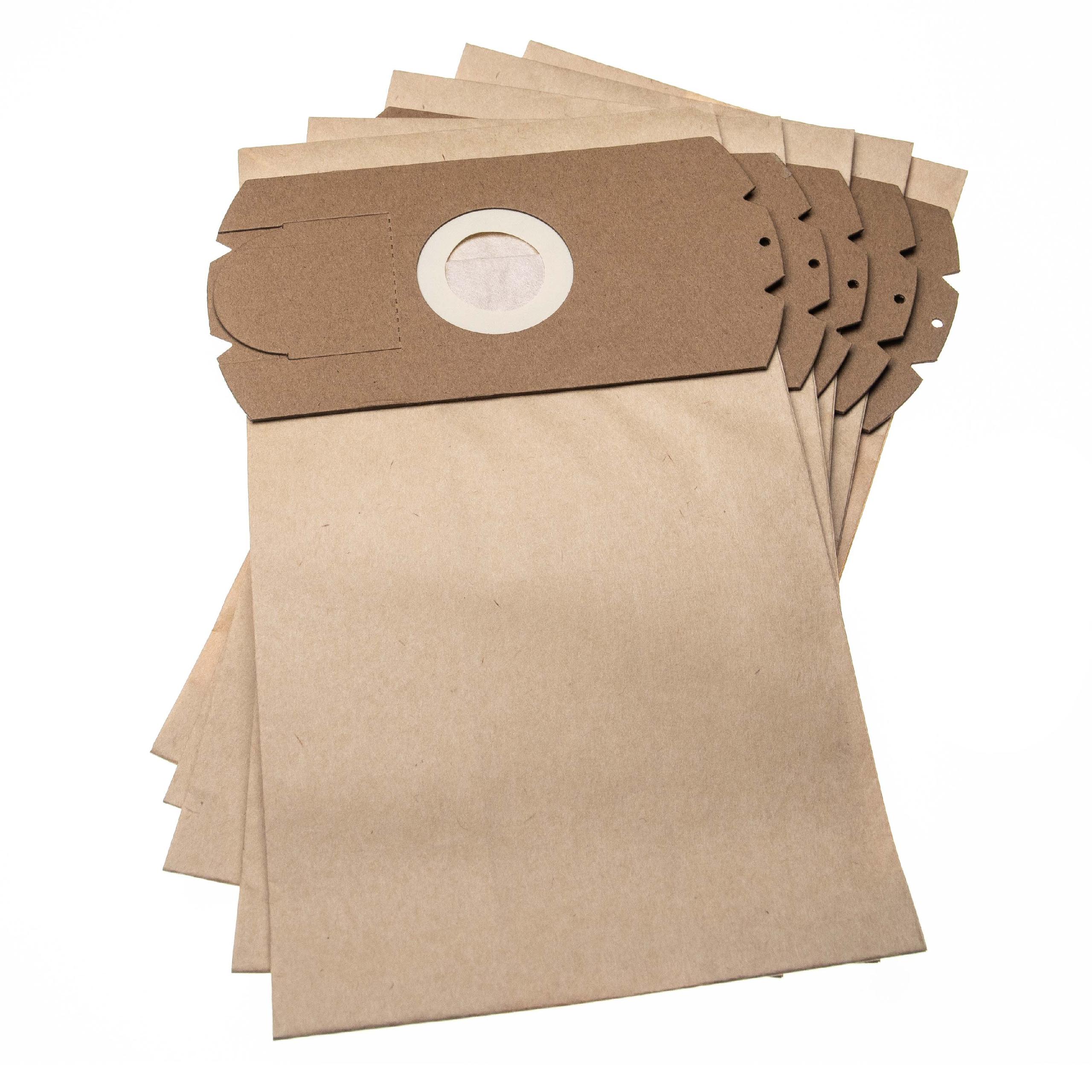 vhbw 5x Sacs compatible avec Privileg CH 1, U62.1, U62.2, U69.3 aspirateur - papier, 31,5cm x 18cm marron - 2