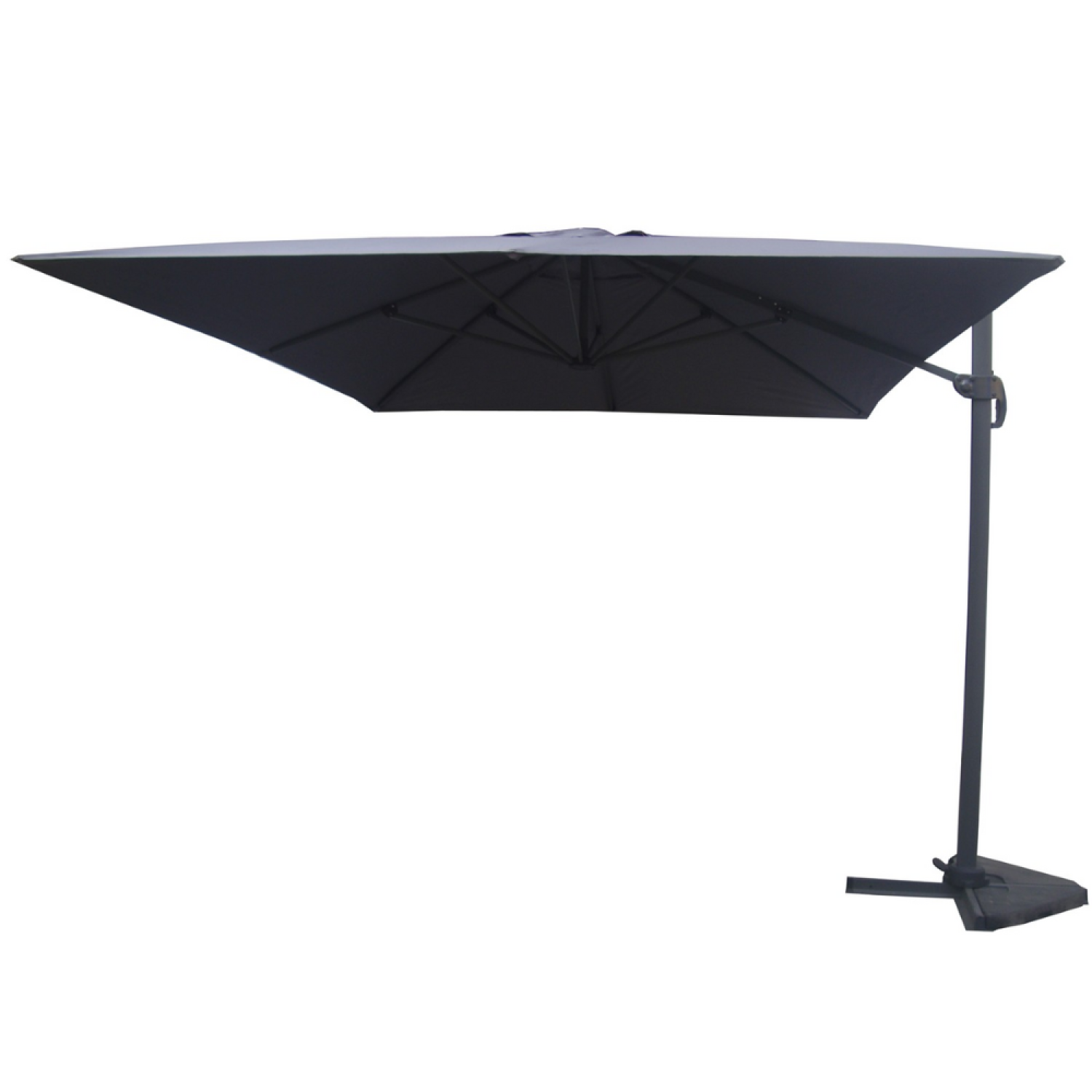 Parasol déporté 3x4m Gris CESARE - 5