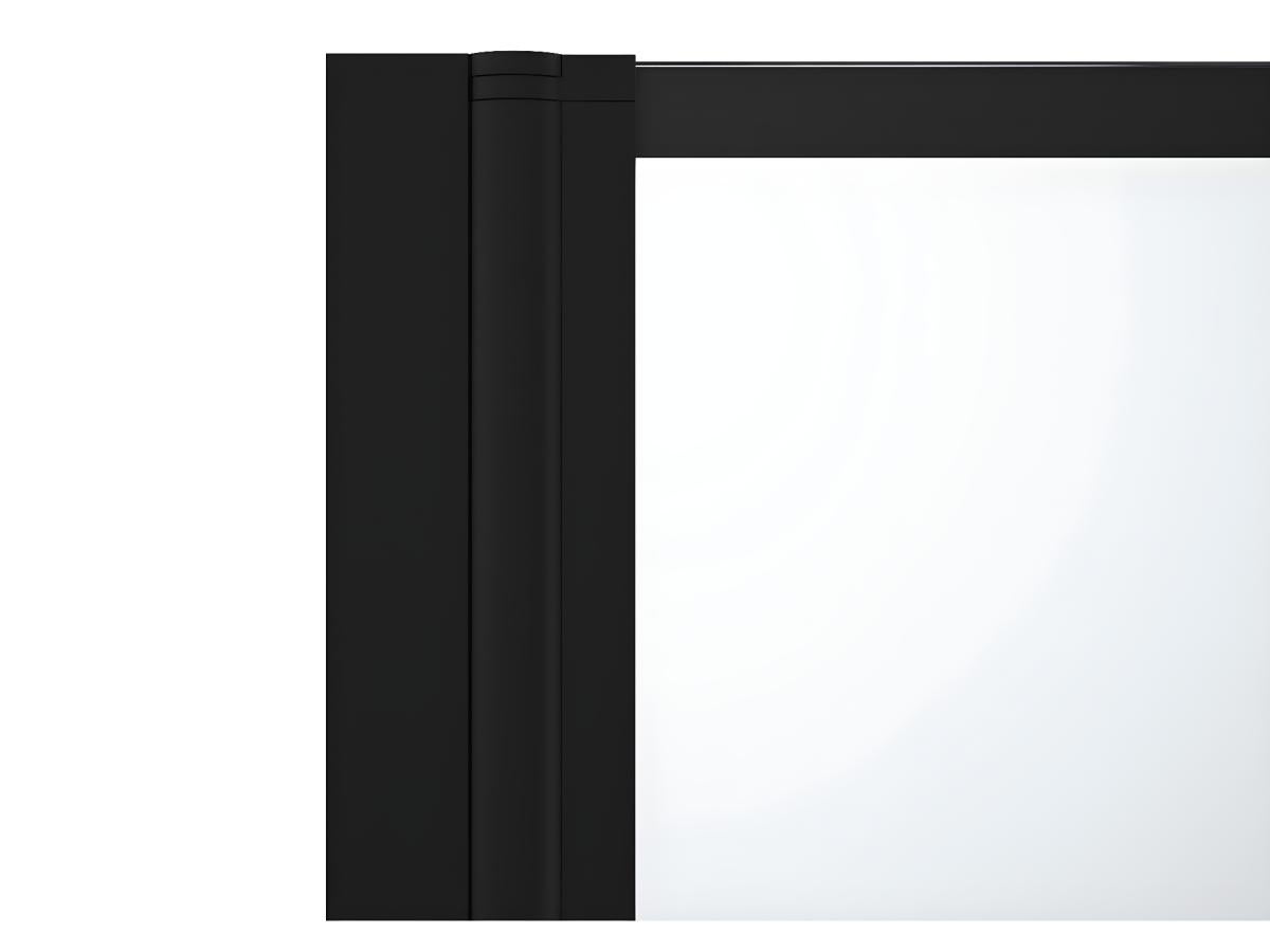 Pare-baignoire pivotant noir mat look atelier - 80 x 140 cm - DOLANA - 7