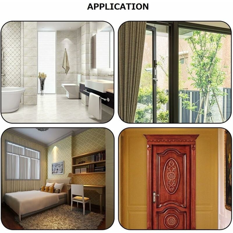 Burlete adhesivo para puertas 10 m x 25 mm Tapón de silicona flexible adhesivo impermeable Aislamiento acústico para evitar la entrada de aire frío - 4