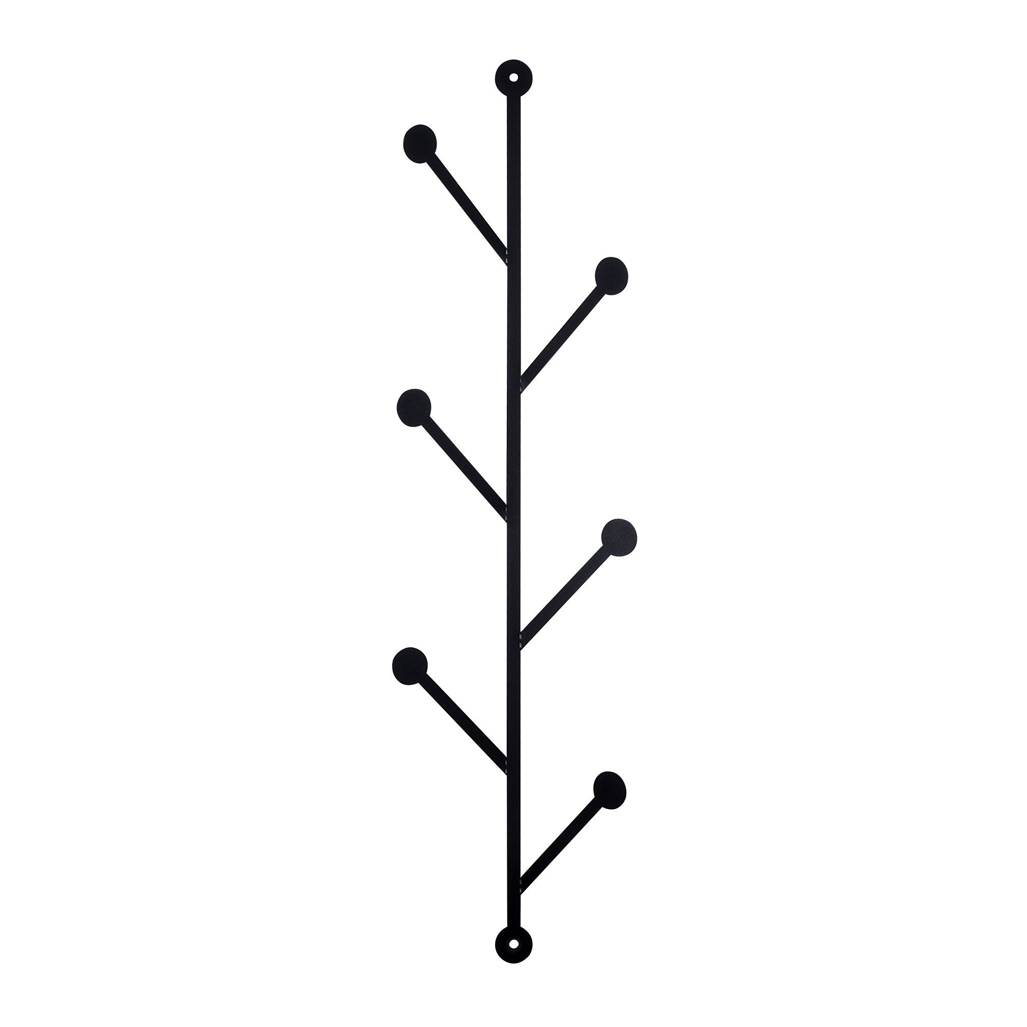 Cuier ROD 2, negru, metal, 25x94 cm