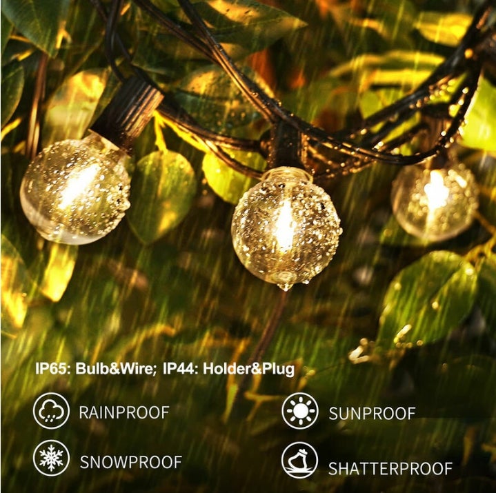 Guirlande Lumineuse Extérieure,15M Guirlande Guinguette LED G40 Ampoules 25+1 Rechange,Guirlande Exterieur Étanche - 2