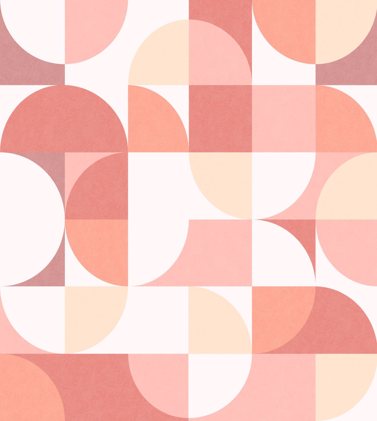 Fotomural motivo geométrico en estilo bauhaus tonos de rosa - 250 x 279 cm - estahome