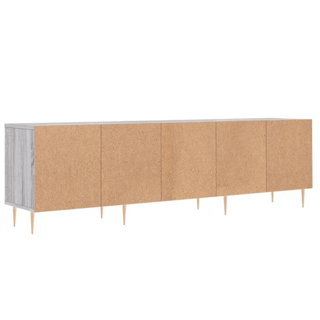 Meuble TV sonoma gris 150x30x44,5 bois d'ingénierie - 8