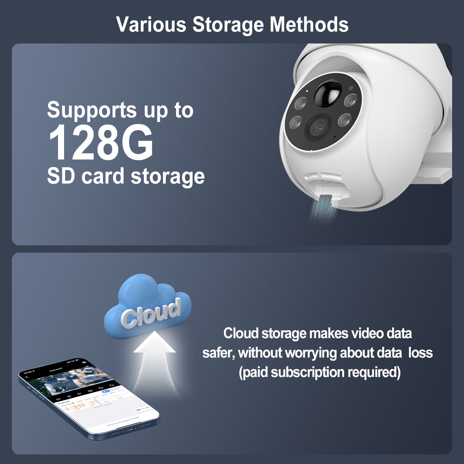 Caméra de surveillance sans fil WiFi extérieure solaire 4MP panoramique 360°, détection PIR, audio bidirectionnel-ZOOHI - 10