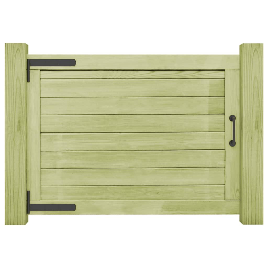 Portillon De Jardin En Bois De Pin Imprégné Gecheer - Porte Extérieure Décorative 100x150 Cm - Portail Clôture