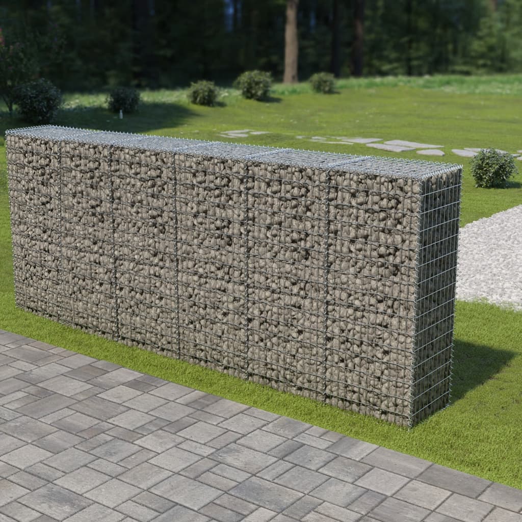 Mur En Gabion En Acier Galvanisé - Dimensions 300x50x50 Cm - Idéal Pour Aménagement Paysager Et Soutènement