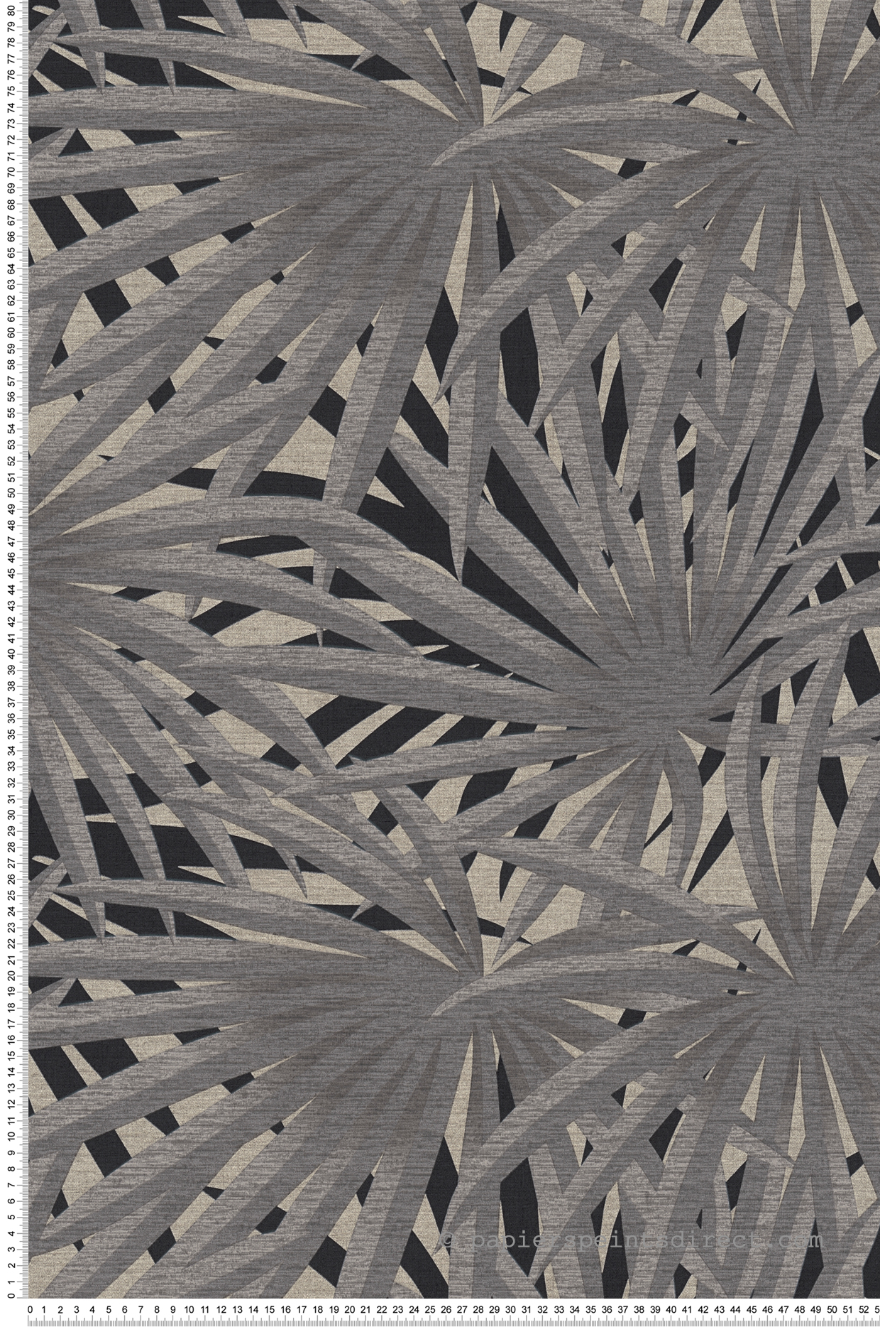 Papel pintado hojas tropicales oscuras papel pintado gris, negro o marrón claro papel pintado decorativo estilo palmeras y selva