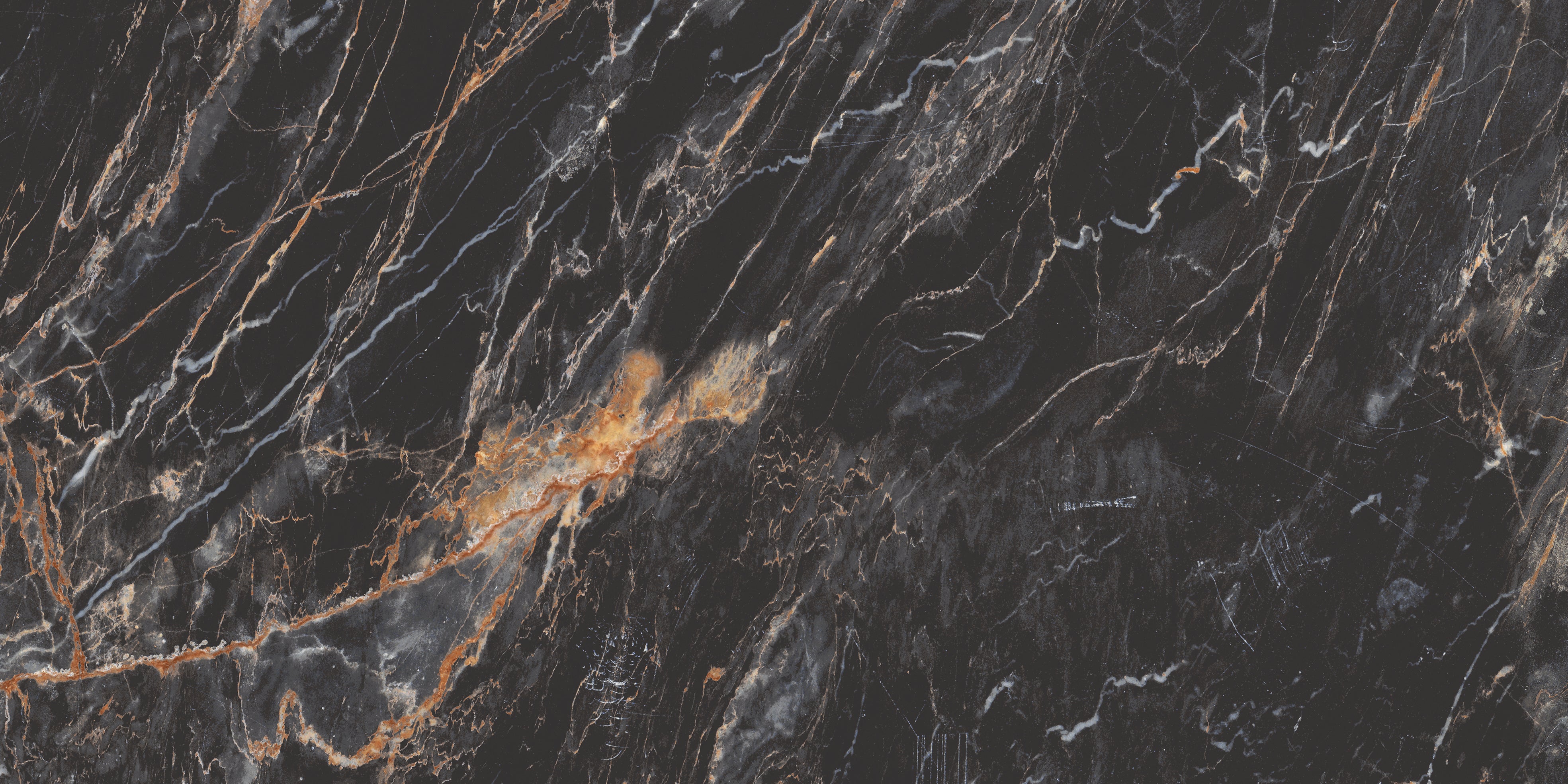 Piastrella per Rivestimenti in Ceramica Lucido CERTECA MAJESTIC effetto marmo Nero 25x50 (Confezione da 12 unità = 1,5 m2) - 2