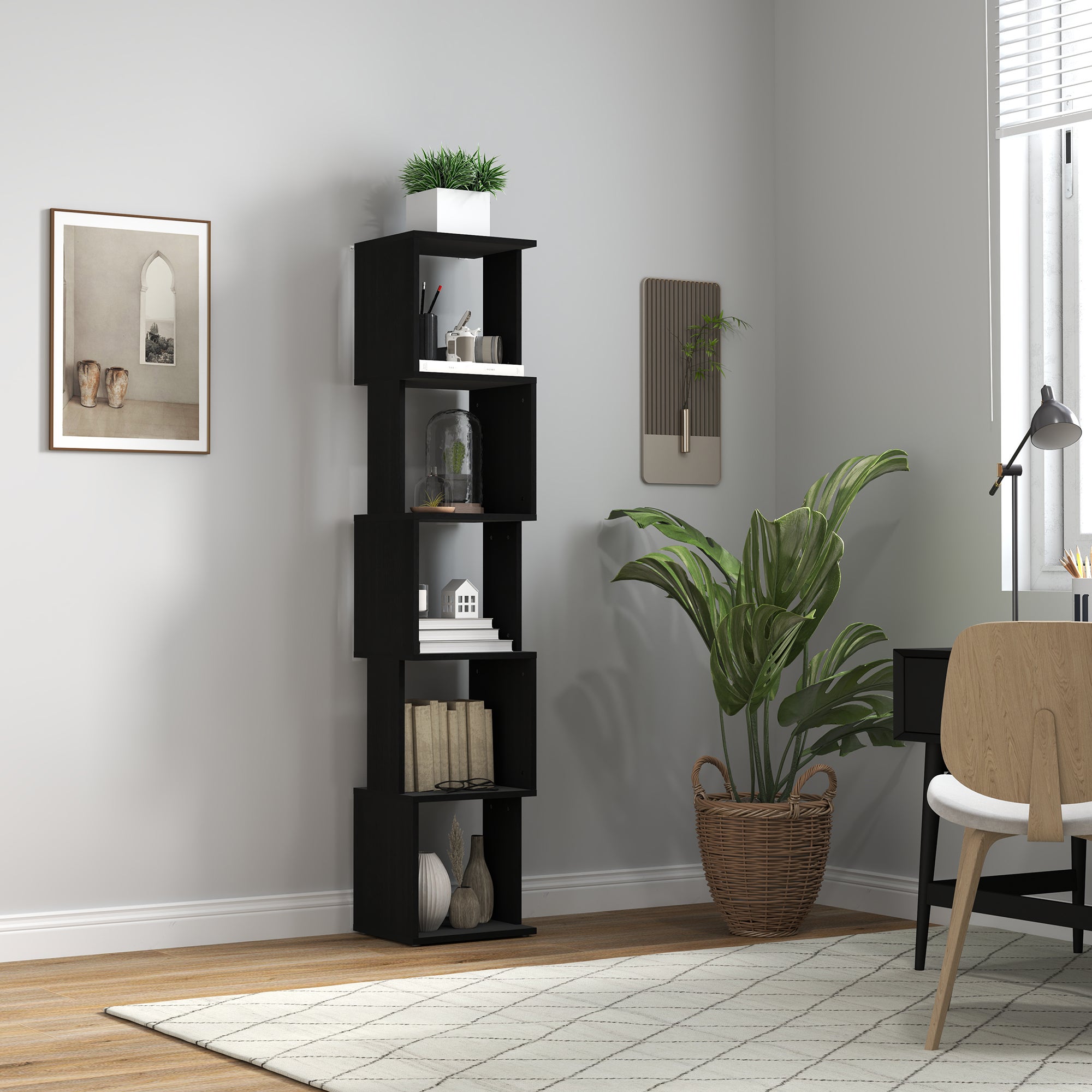 Bibliothèque étagère Design Moderne à 5 Niveaux – Rangement Pratique ...