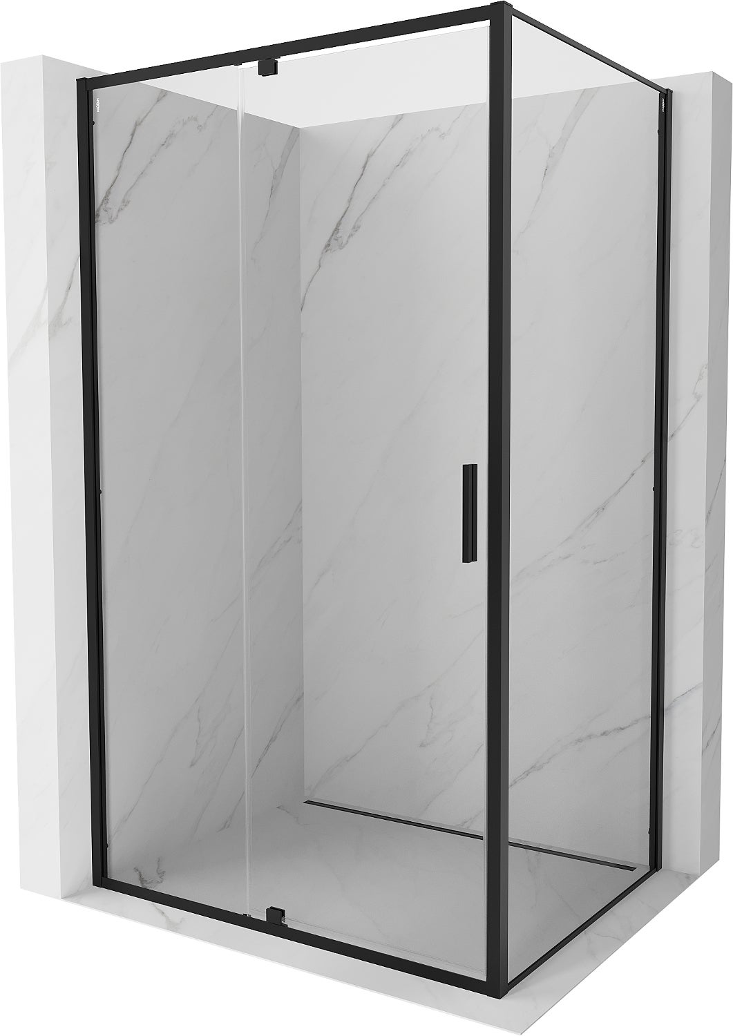 Mexen Exo kabina prysznicowa uchylna 140 x 90 cm, transparent, czarna - 819-140-090-70-00