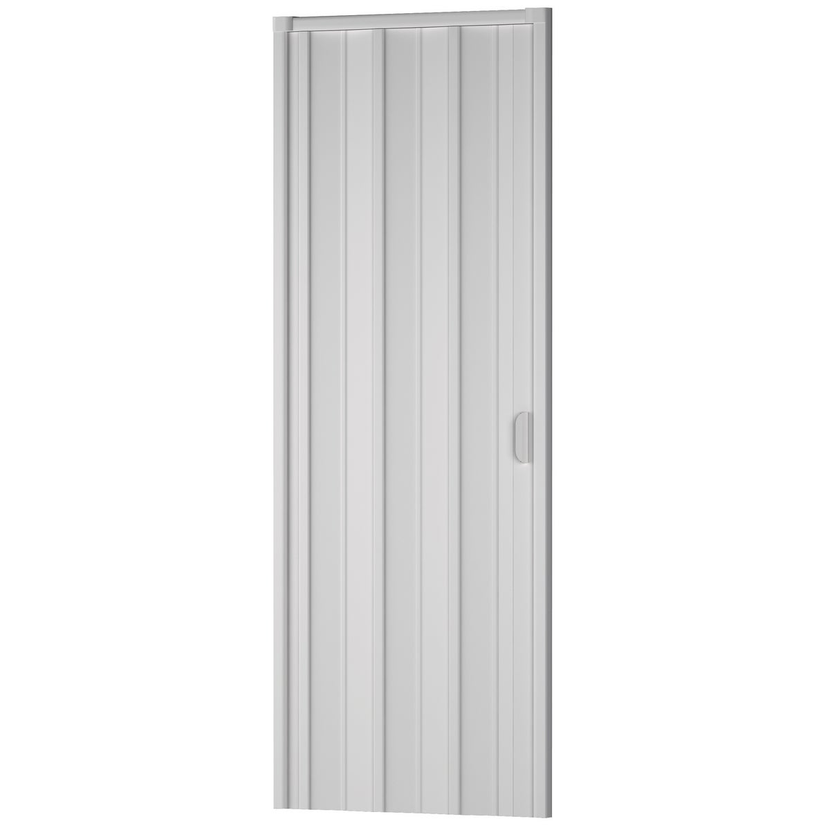 Porta A Soffietto Scorrevole In PVC Bianco - Con Finestra, Serratura E Chiave, 214x82 Cm, Doppia Parete