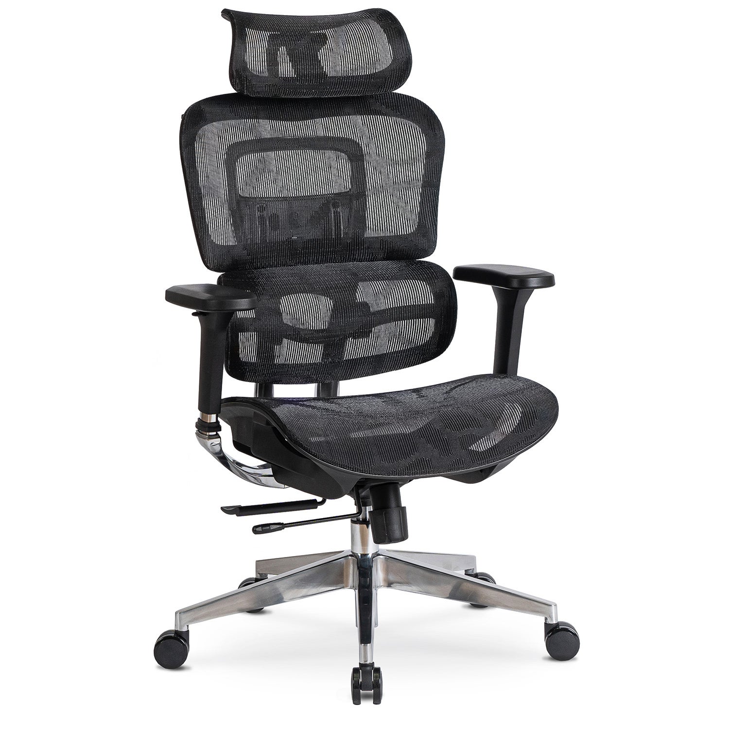 Krzesło Obrotowe Biurowe Fotel Ergonomiczny Biurowy Obrotowy Czarny NINO