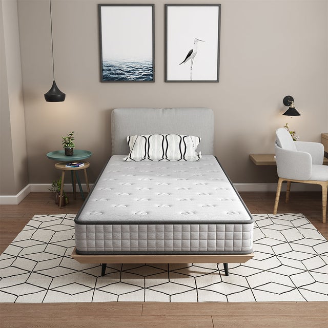 TEENO Matelas mousse 90x190cm, mousse Confort ferme Epaisseur 22 cm