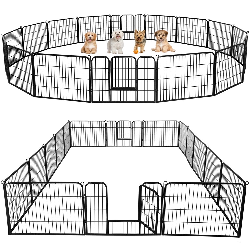 Yaheetech Parc Pour Chien 8 Panneaux Cage Pour Chiens Enclos Pliant