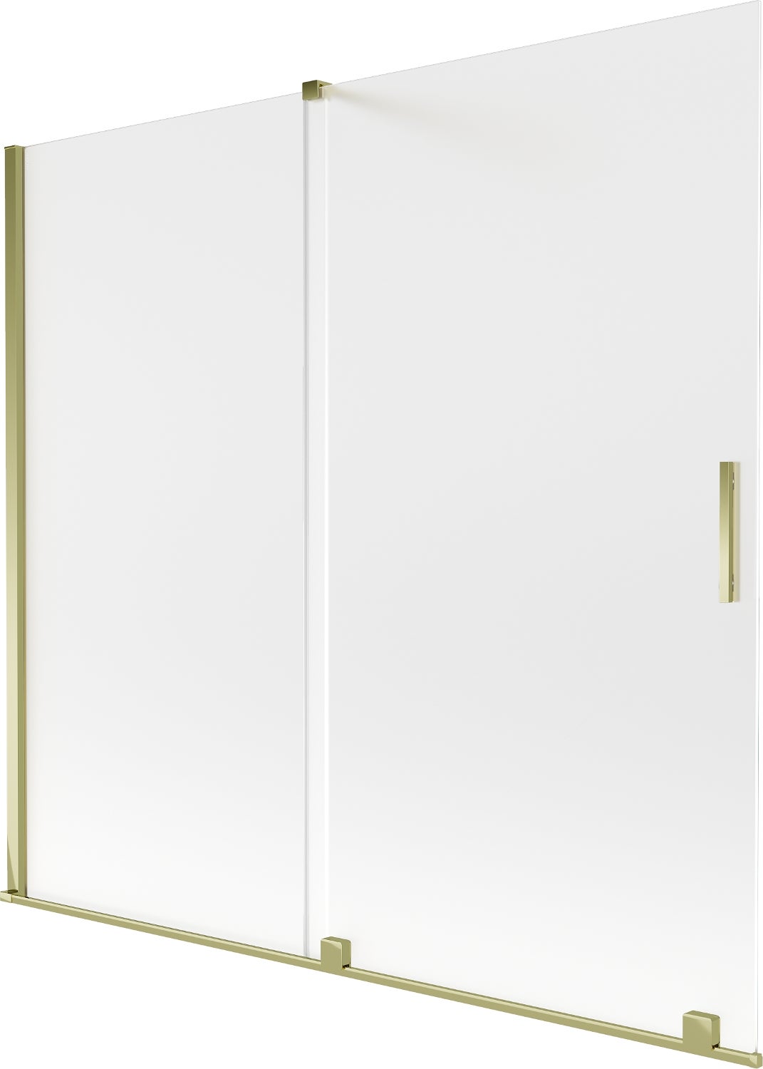 Mexen Velar parawan nawannowy 2-skrzydłowy rozsuwany 170 x 150 cm, szron, złoty - 896-170-000-31-50