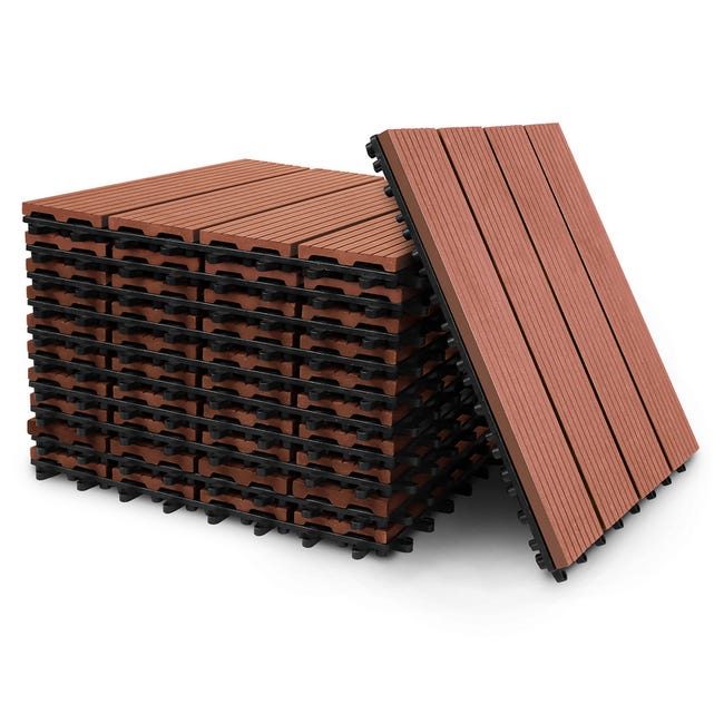55x Dalle Terrasse Composite Effet Bois Dalles De Jardin Clipsables En Bois Composite Wpc 30 X 30 Cm Mosaique Revetement Marron 90477259 55x Dalle Terrasse Composite Effet Bois Dalles De Jardin Clipsables En Bois Composite Wpc 30 X 30 Cm Mosaique Revetement Marron 90477259