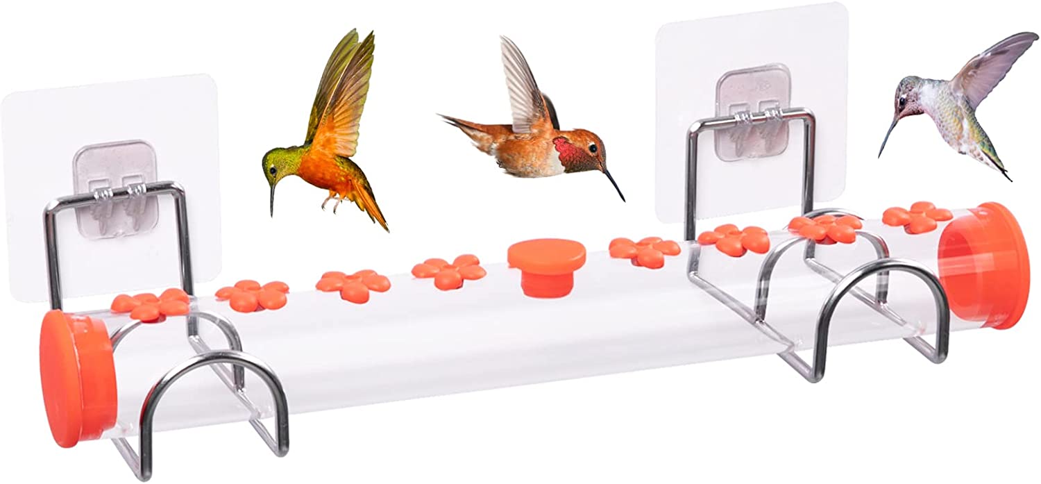 Mangiatoia per colibrì resistente alle intemperie con 3 porte di