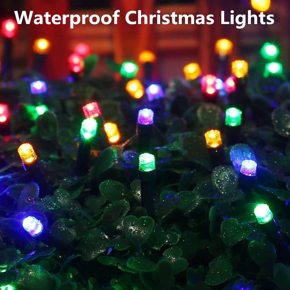 Albero di Natale luminoso per esterni, 20 m di luci a stringa da 200 LED per uso interno ed esterno, 8 modalità, luce colorata - 6