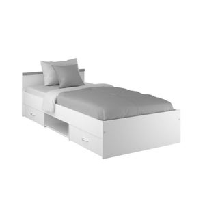 Cama Infantil Con Forma De Conejo - Tapizada, Con Escalera Y Tobogán, 90x200 Cm, Blanco Y Rosa