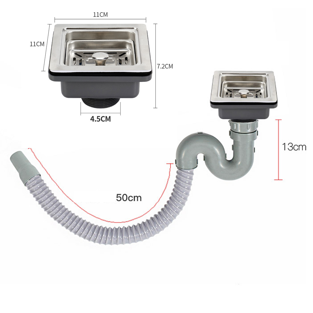 Siphon De Sol Rond De 110 Mm En Acier Inoxydable, Anti