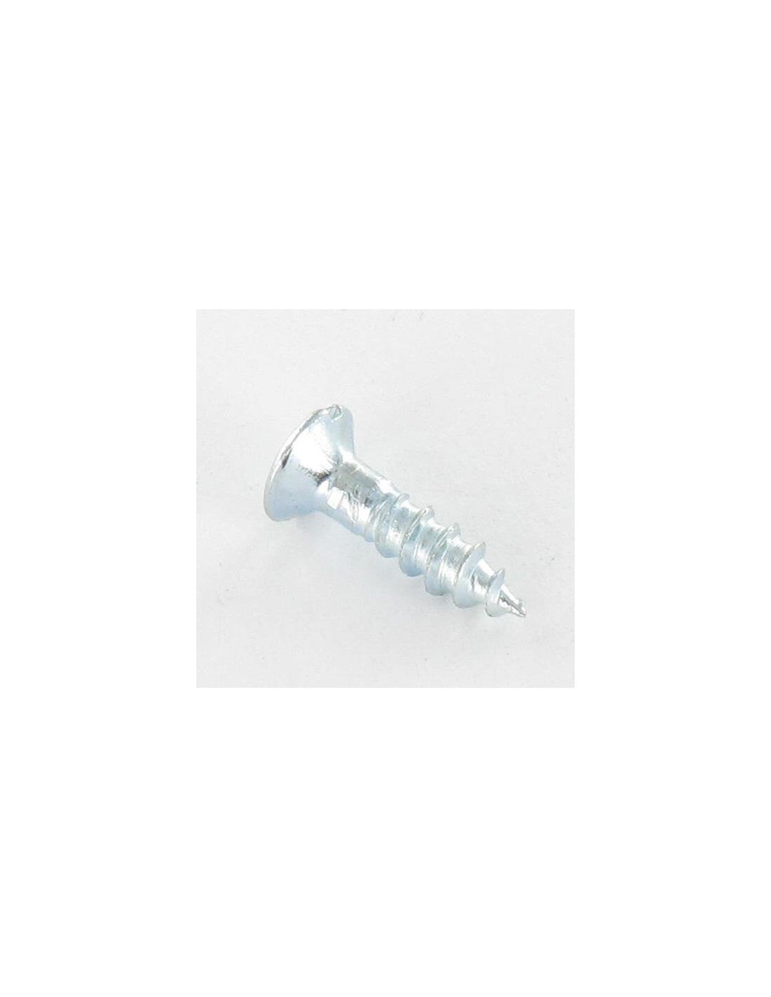 Tornillo madera cabeza fresada abombada ranura 4X20 Acero cincado blanco - 30 pièces - 2