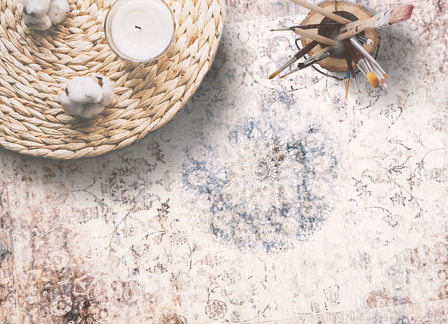 Tapis en vinyle intérieur géométrie persane décorative, tapis vinyle intérieur élégant oriental 100x150 – Tulup - 2