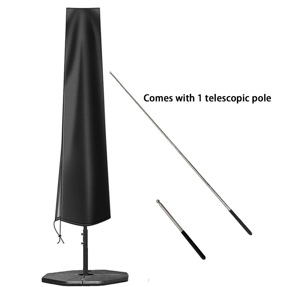 Copertura Impermeabile Per Ombrellone Da Giardino: Adatta Per Ombrelloni Da 2,7 A 4,3 M, Con Asta Telescopica E Antivento - 4