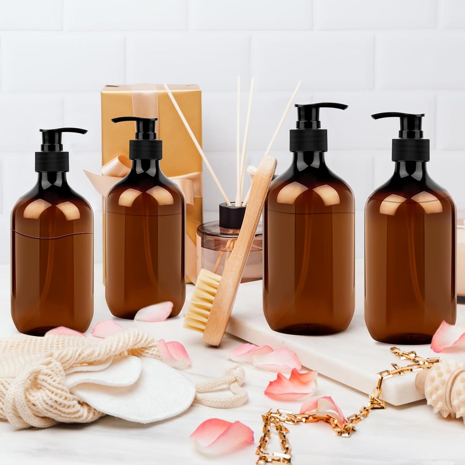 Segbeauty Bottiglie di Shampoo Dispenser di Gel Doccia, Confezione da 3
