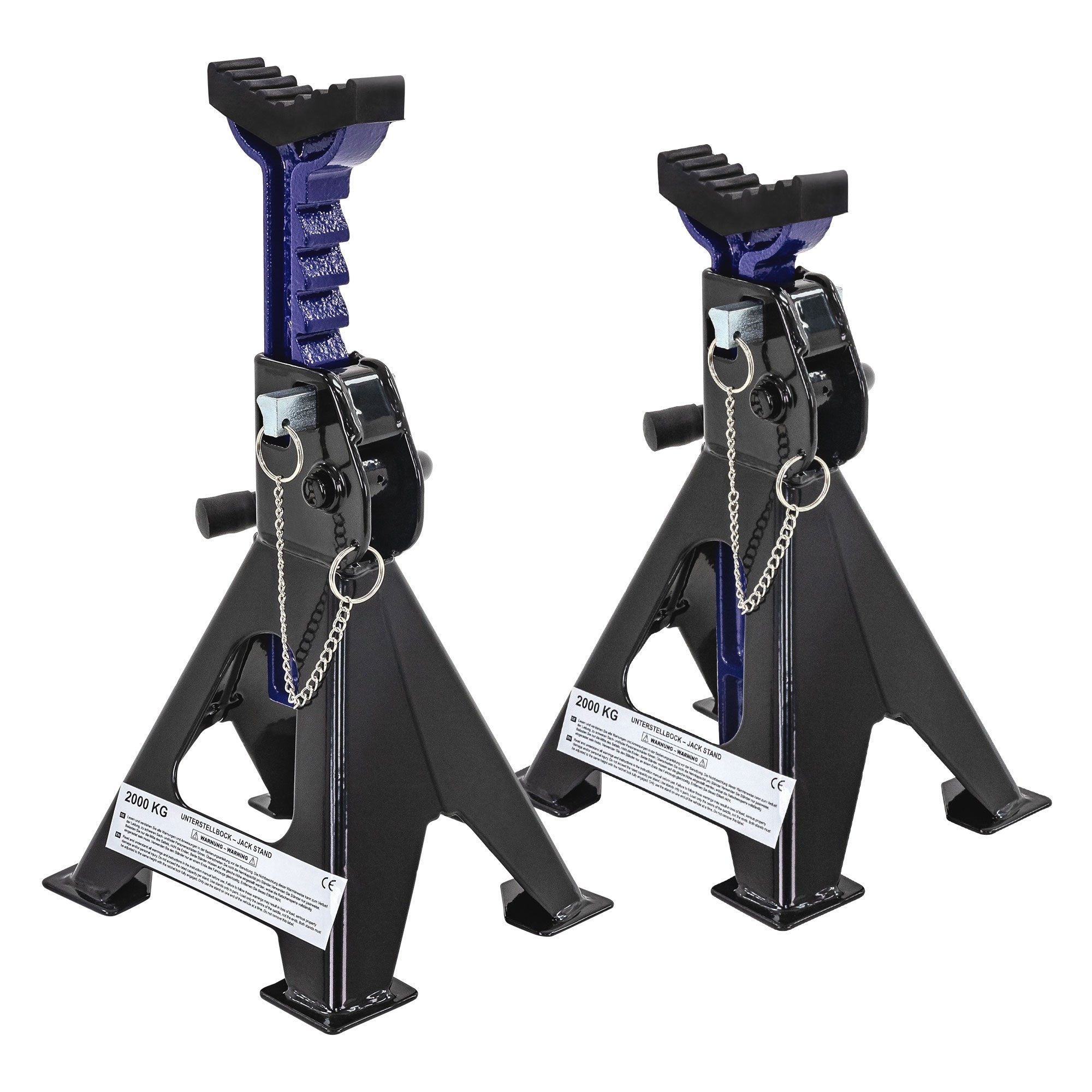 Cavalletti Per Auto Mechanic Car Stand PRO 6T - 2 Pezzi, Portata 6 Tonnellate, Altezza Regolabile 395-605mm - Foto 6