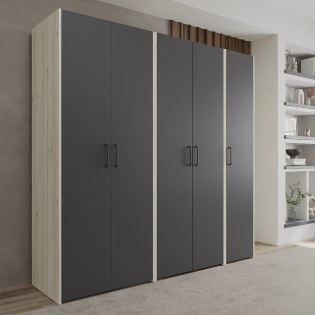 Dressing haaus Malmo V1, Chêne Blanc/Anthracite, L 200 cm