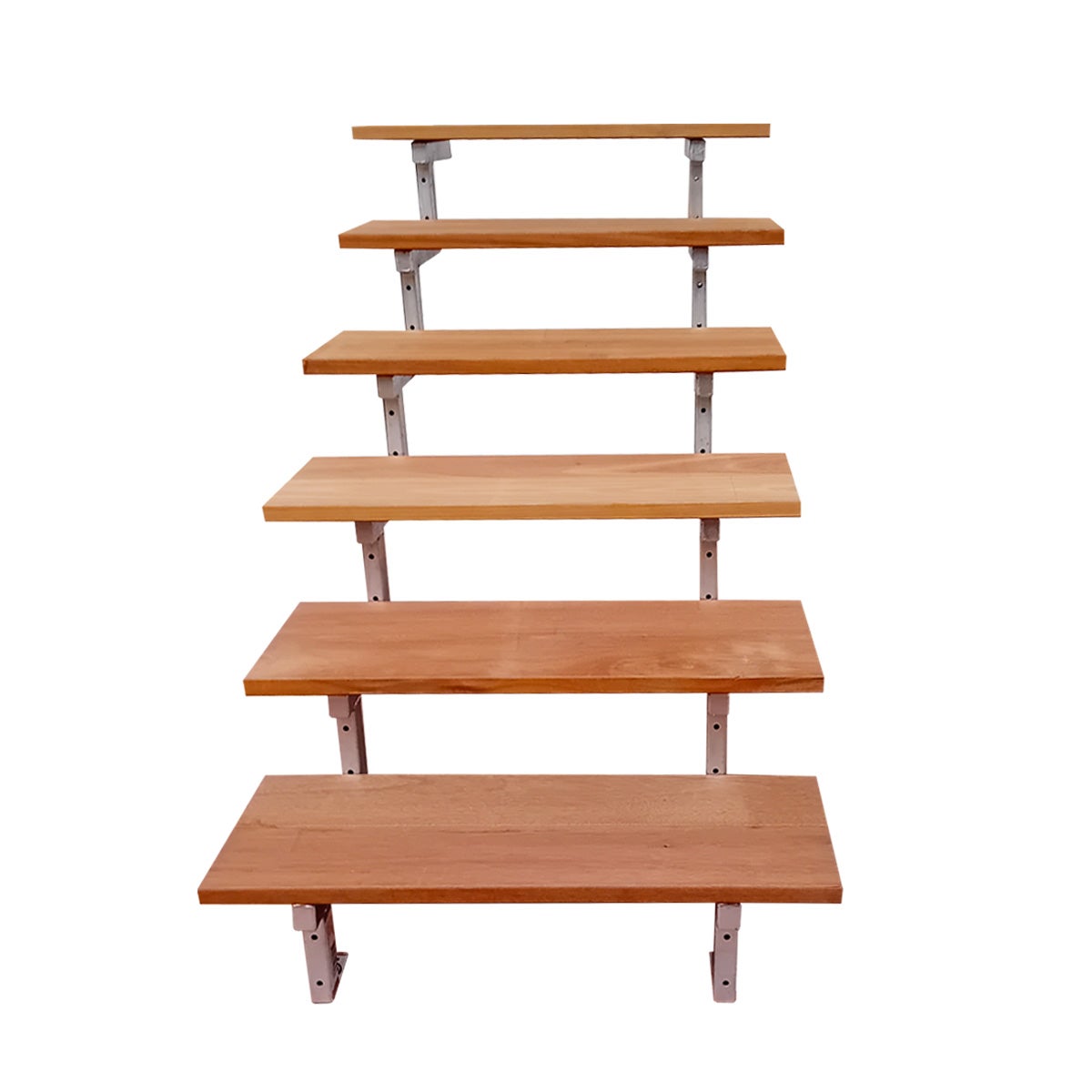 Escalera metálica bali 6 peldaños madera dura 105x100cm